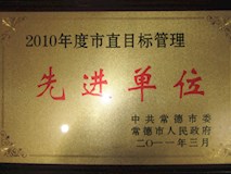2010年中共常德市委、常德市人民政府授牌